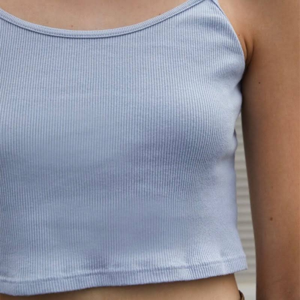 💞 Brandy Melville 💞 waffle knit blue tank top